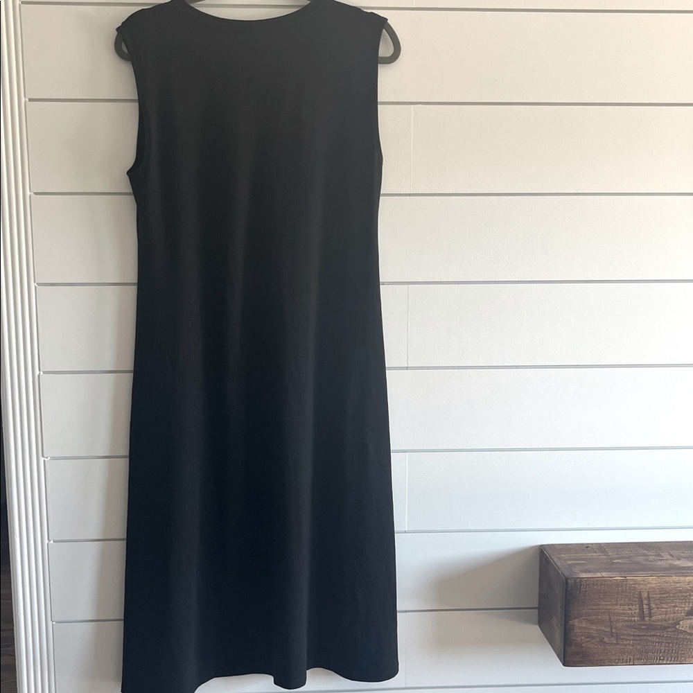 Eileen Fisher Black Midi Dress - Picture 5 of 6